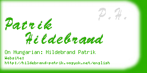 patrik hildebrand business card